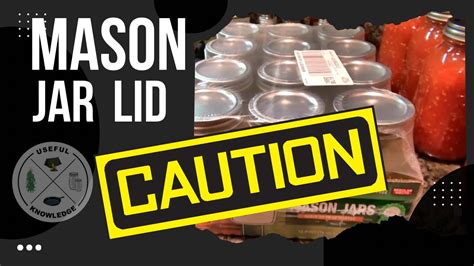 Mason Jar Lid - Caution  Useful Knowledge